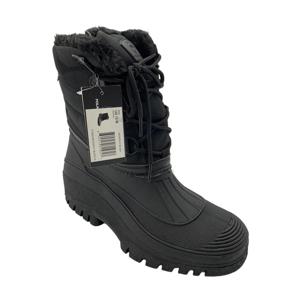 Polar Range Men's Decker Cold Weather Boots Black - Medium